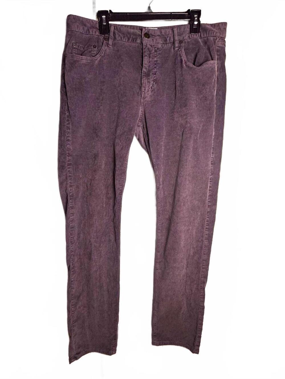 Faherty Men's Gray Corduroy organic cotton Slim Fit indie casual Pants 34x31